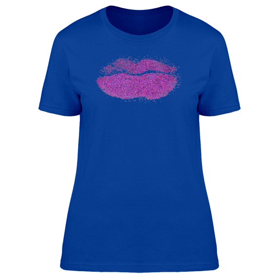 Lips Of Purple Glitter Tee Women's -Image by Shutterstock