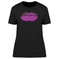 thumbnail image 1 of Lips Of Purple T-Shirt Women -Image by Shutterstock, Female XX-Large, 1 of 2