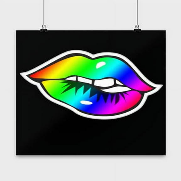 Lips Poster - Colorful Art - Wall Decor Gift