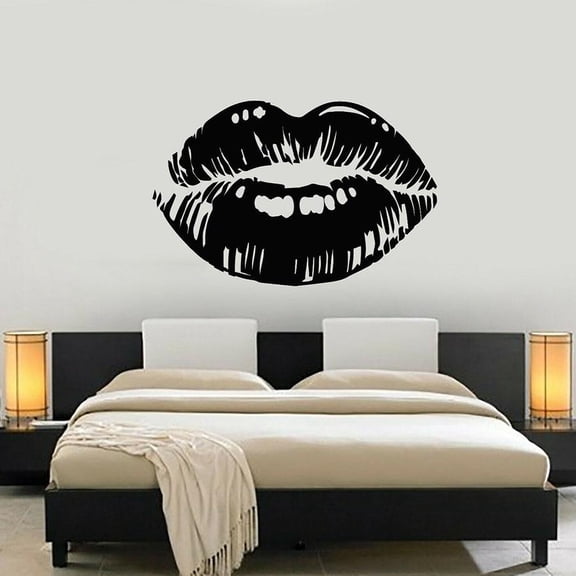 Lips Wall Decal Girl Female Bedroom Home Interior Decor Window Vinyl Stickers Beauty Salon Makeup Room Mural Art 42x63cm
