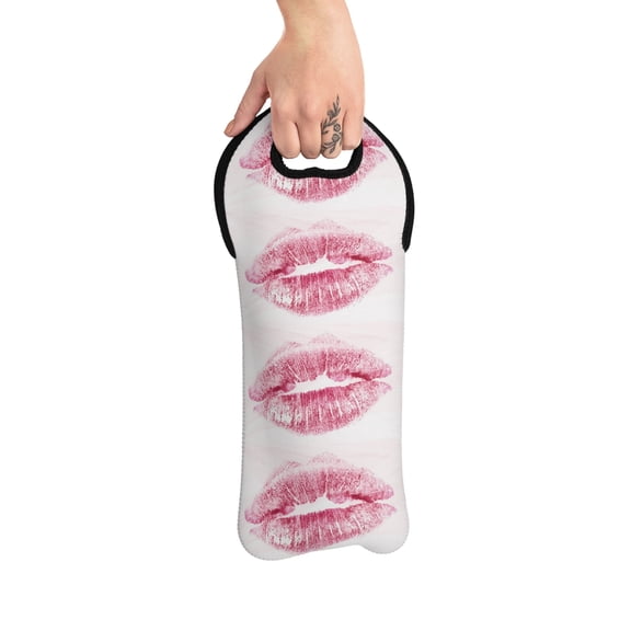 Lips Wine Tote Bag
