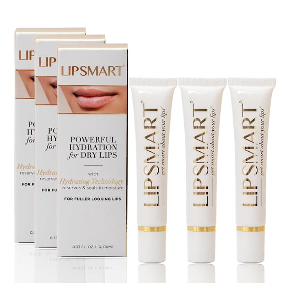 Lipsmart Ultra Hydrating Lip Treatment Moisturizer and Volumizer - Powerful Hydration for Dry Lips, 0.33 oz , PACK OF 3