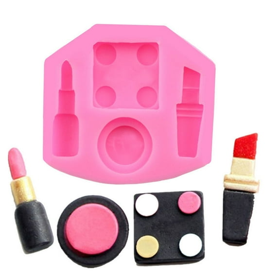 Lipstick Bottle Fondant Molds Cupcake Clay Chocolate Mold Cake Decorations Molds