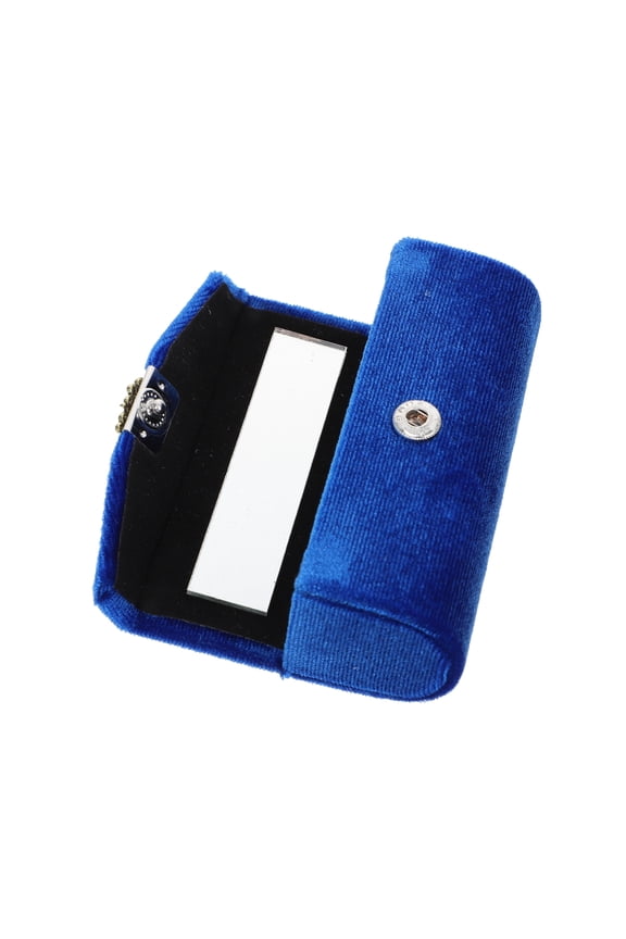 Lipstick Boxes with Buckle Mirro Lip Gloss Boxes Lip Balm Wrapping Box Makeup Sample Oil Bottle Case for Wedding Birthday Festival Blue