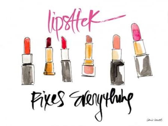 Lipstick Fixes Everything Canvas Art - Lanie Loreth (22X28)