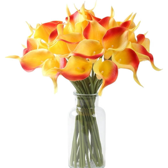 Black Fake Flowers Artificial Calla Lily Silk Flowers Real Touch for Home Kitchen Decor Wedding Bouquet Office Decoration