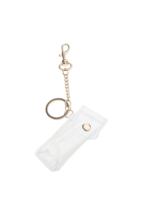 Lipstick Holder Keychain Chapstick Sleeve Pouch Lip Holder Keychain Clear