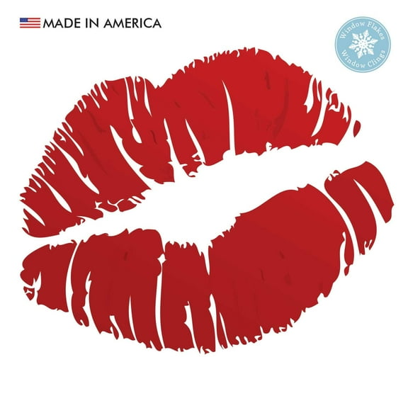 Lipstick Lips Valentine Window Cling Decoration :: Small / Large