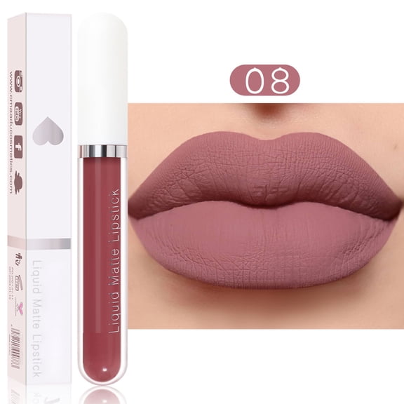 Lipstick Matte,Matte Liquid Lipstick,18-color Matte Non-stick Cup Lipstick Long Lasting Lip Gloss,Matte Liquid Lipstick Makeup Set,Long Lasting Waterproof Velvet Lip Gloss(C)
