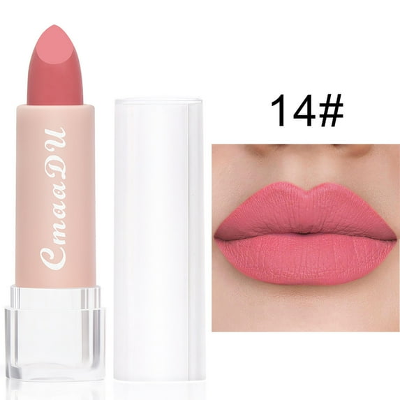 Lipstick Matte, Moisturizing Lip Gloss, Long-Lasting Non-Stick Cup Lip Color, Hydrating Softening formula