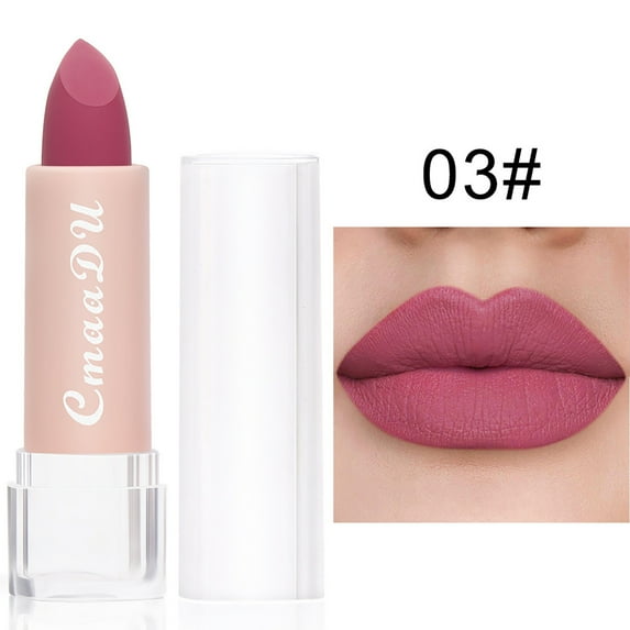 Lipstick Matte, Moisturizing Lip Gloss, Long-Lasting Non-Stick Cup Lip Color, Hydrating Softening formula