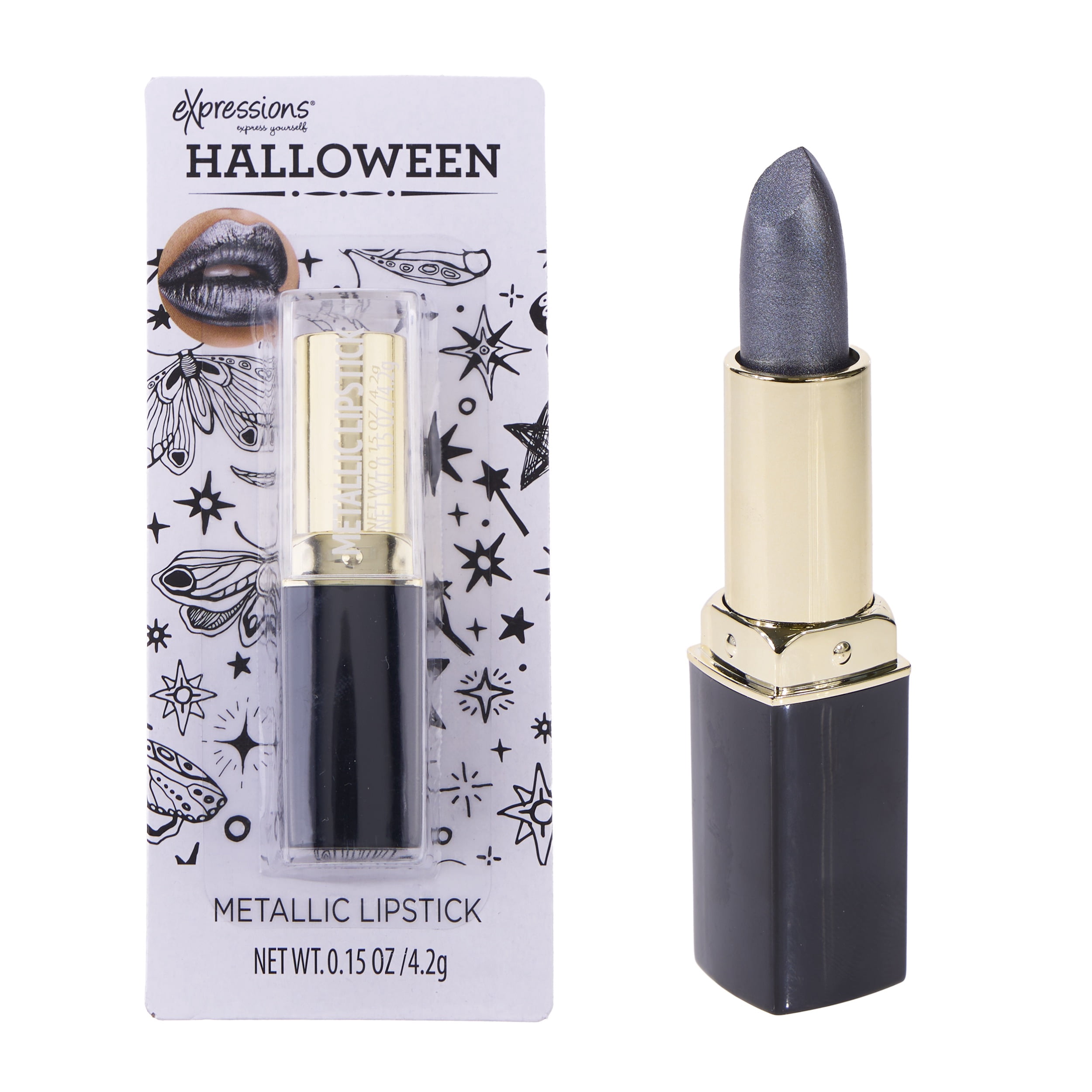 Expressions Ultra High Gloss Liquid Lipstick for Costume Makeup - Black