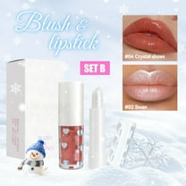 Lipstick Moisturizing Lip Gloss Pearlescent Mouth Red Lip Glaze Set Fine Glitter Hydrating Creamy Texture Easy Application Long Lasting Sparkling Shine Smooth Finish Glamorous Look for Wedding Party