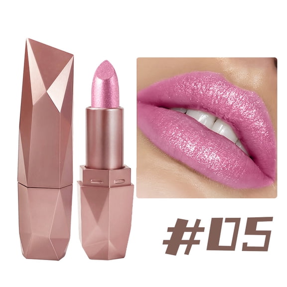Lipstick, Moisturizing Lipstick, Long-Lasting Waterproof Lip Makeup with Fine Glitter, Hydrating formula, Transfer-Resistant and Fade-Proof Liquid Shine