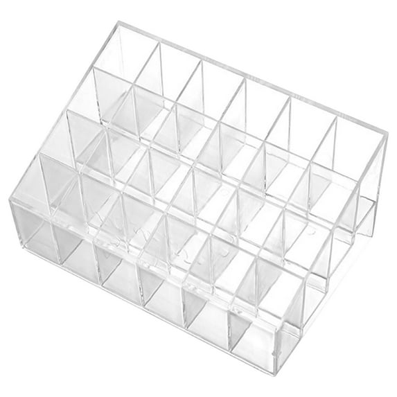 Lipstick Organizer,Small Clear Compact Lip Gloss Chapstick Perfume Sample Mascara Holder To Organize Lipstick Tubes And Beauty Product with 24 Slots