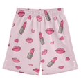 thumbnail image 1 of Lipstick Pattern Athletic Shorts Breathable with Comfort Fit Drawstring Casual Sweatshorts Small, 1 of 2
