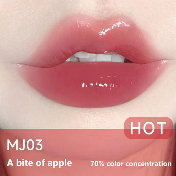 Lipstick Press Moisturizing, Lip Gloss Hydrating, Long Lasting Non Staining Solid Lip Jelly, Convenient Press Design with High Color Rendering and Nourishing Ingredients for Smooth Soft Lips