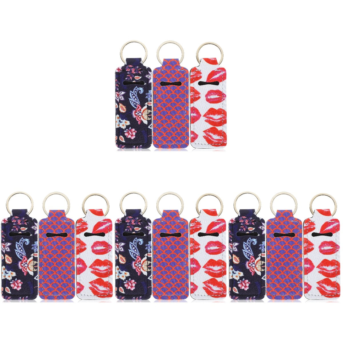 Lipstick Set Balm 12 Pcs Holder Keychain Holders Makeup Bags Bulk Gloss