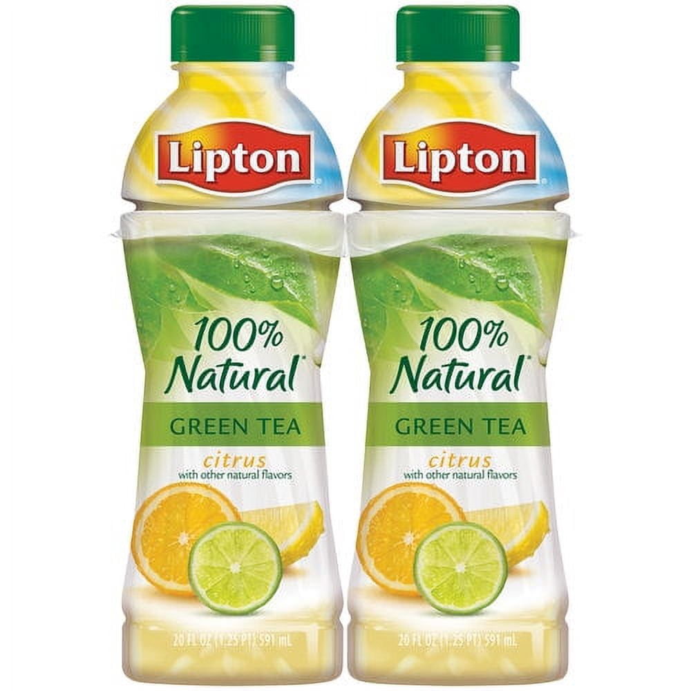 Lipton 100% Natural Green Tea with Citrus, 20 fl oz, 4-Pack