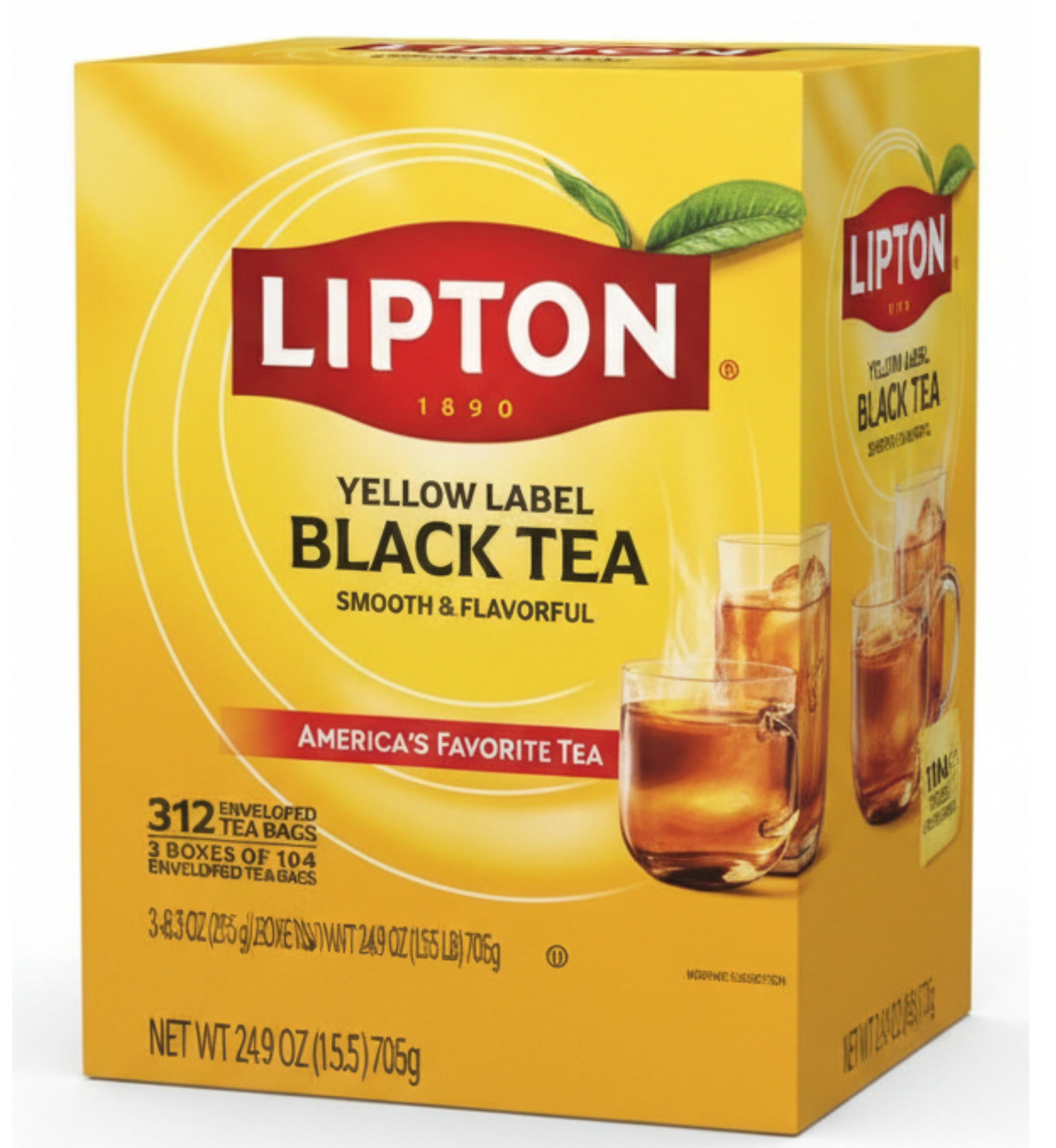 Lipton Black Tea Bags, 312 Count, Classic Aromatic, Smooth and