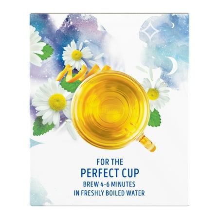 Lipton Bedtime Bliss Herbal Supplement Herbal Tea, Chamomile, Caffeine-Free, Tea Bags 15 Count