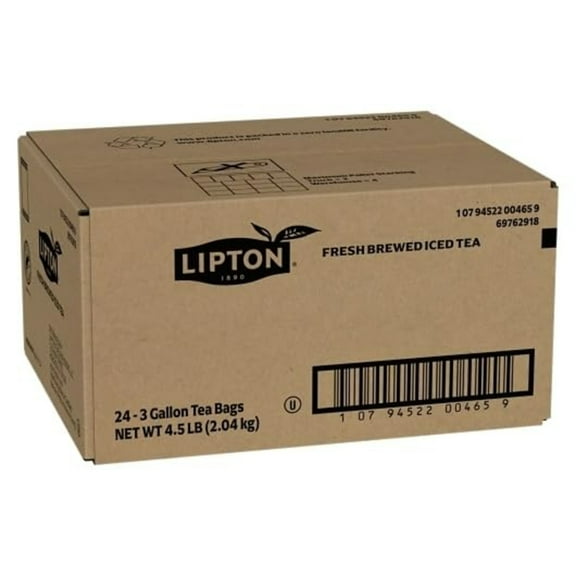 Lipton Black Iced Tea Bags, 3 Gallon Brew Size, 24 Count, 4.5 lb Case