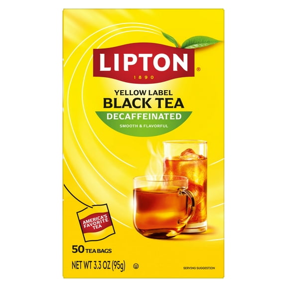 Lipton Black Tea Bags, Decaffeinated, 50 Count