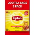 thumbnail image 1 of Lipton Black Tea Bags 100% Natural Tea 100 ct (Pack of 2) Total 200 Tea Bags, 1 of 9