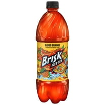 Lipton Brisk Blood Orange Iced Tea, Bottled Tea Drink, 1 Liter, Bottle