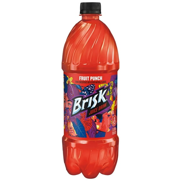 Lipton Brisk Fruit Punch Juice, 1 Liter, Bottle(1Count)
