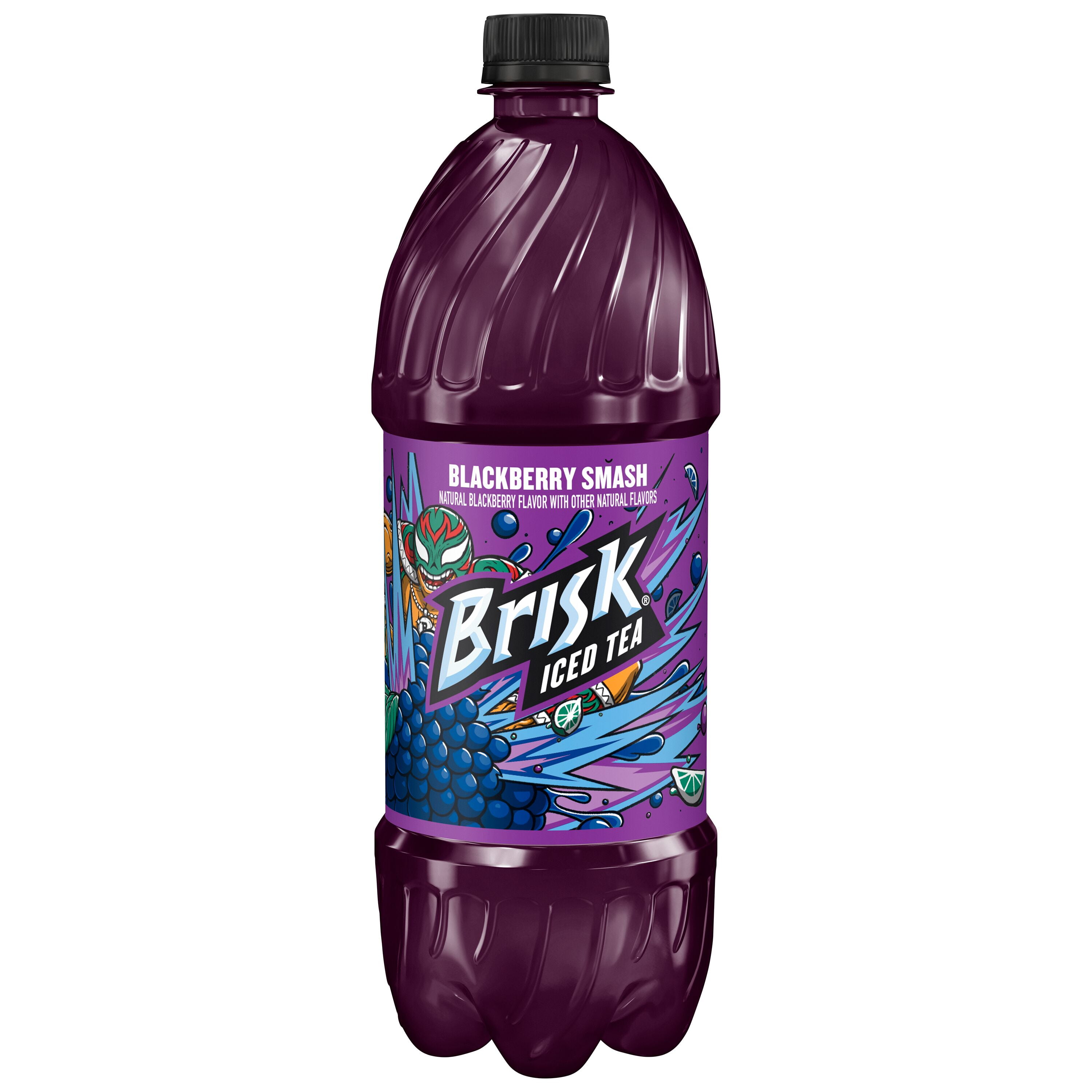 Lipton Brisk Iced Tea Blackberry Smash Juice Drink 1 Liter Bottle