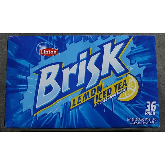 Lipton Brisk Lemon Iced Tea 36 Pack 12 ounces.