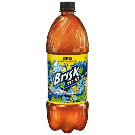 Lipton Brisk Lemon Iced Tea, Bottled Tea Drink, 1 Liter, Bottle