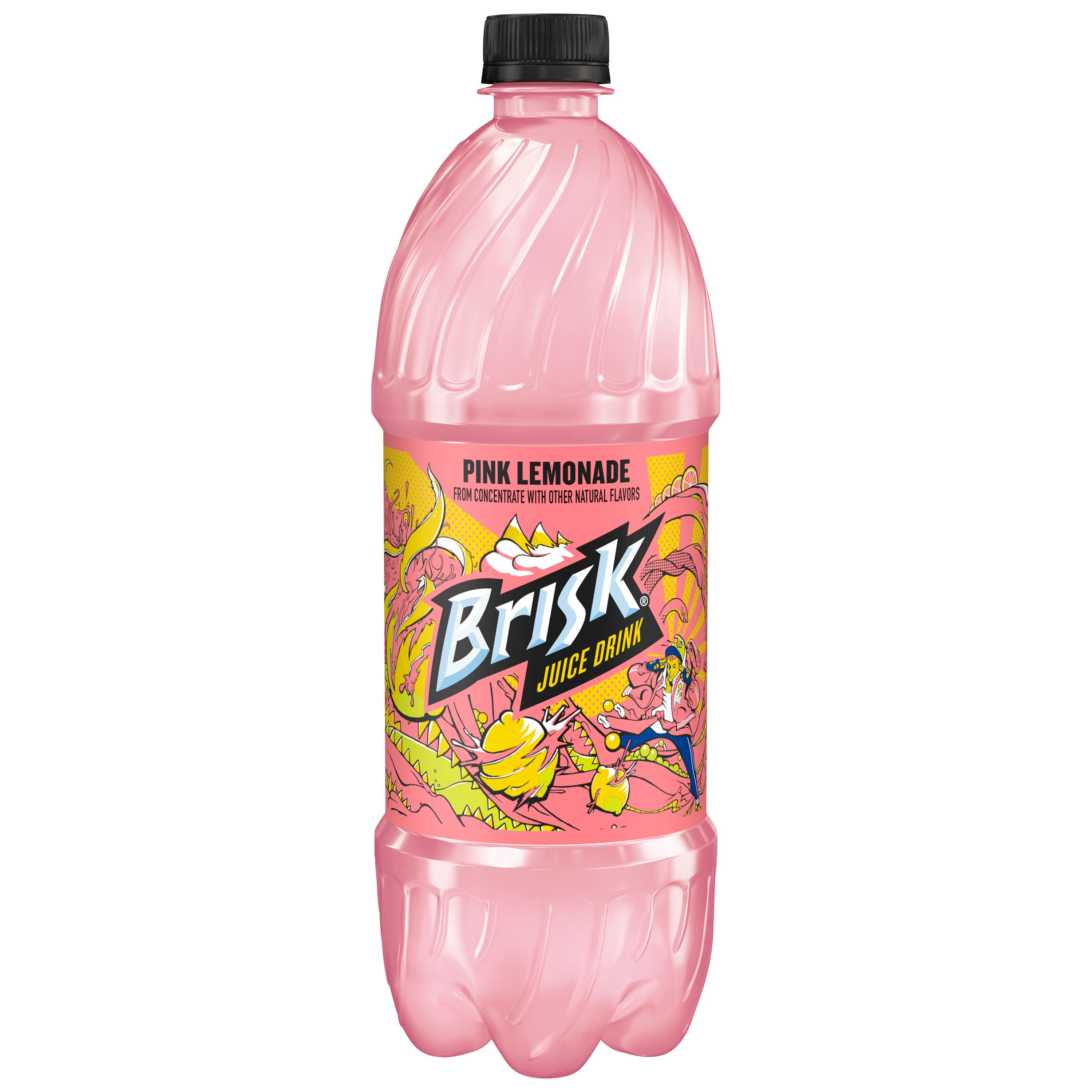 Lipton Brisk Pink Lemonade Juice, 1 Liter, Bottle
