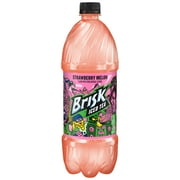 Lipton Brisk Strawberry Melon Iced Tea, Bottled Tea Drink, 1 Liter, Bottle