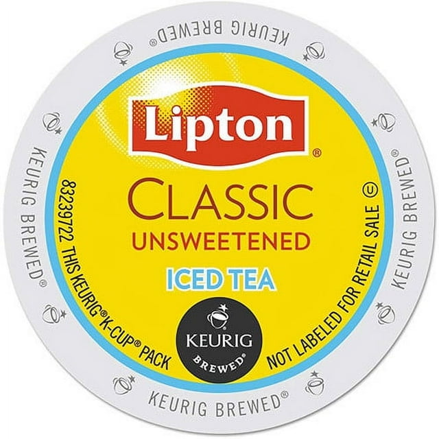 Lipton Classic Unsweetened Iced Tea, KCup Portion Pack for Keurig