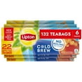 thumbnail image 1 of Lipton Cold Brew FEV6&nbsp;Iced Tea Bags, Family Size Zero Calories, Easy-To-Make with no boiling needed, 132 Total Tea Bags (22ct - Pack of 6), 1 of 4