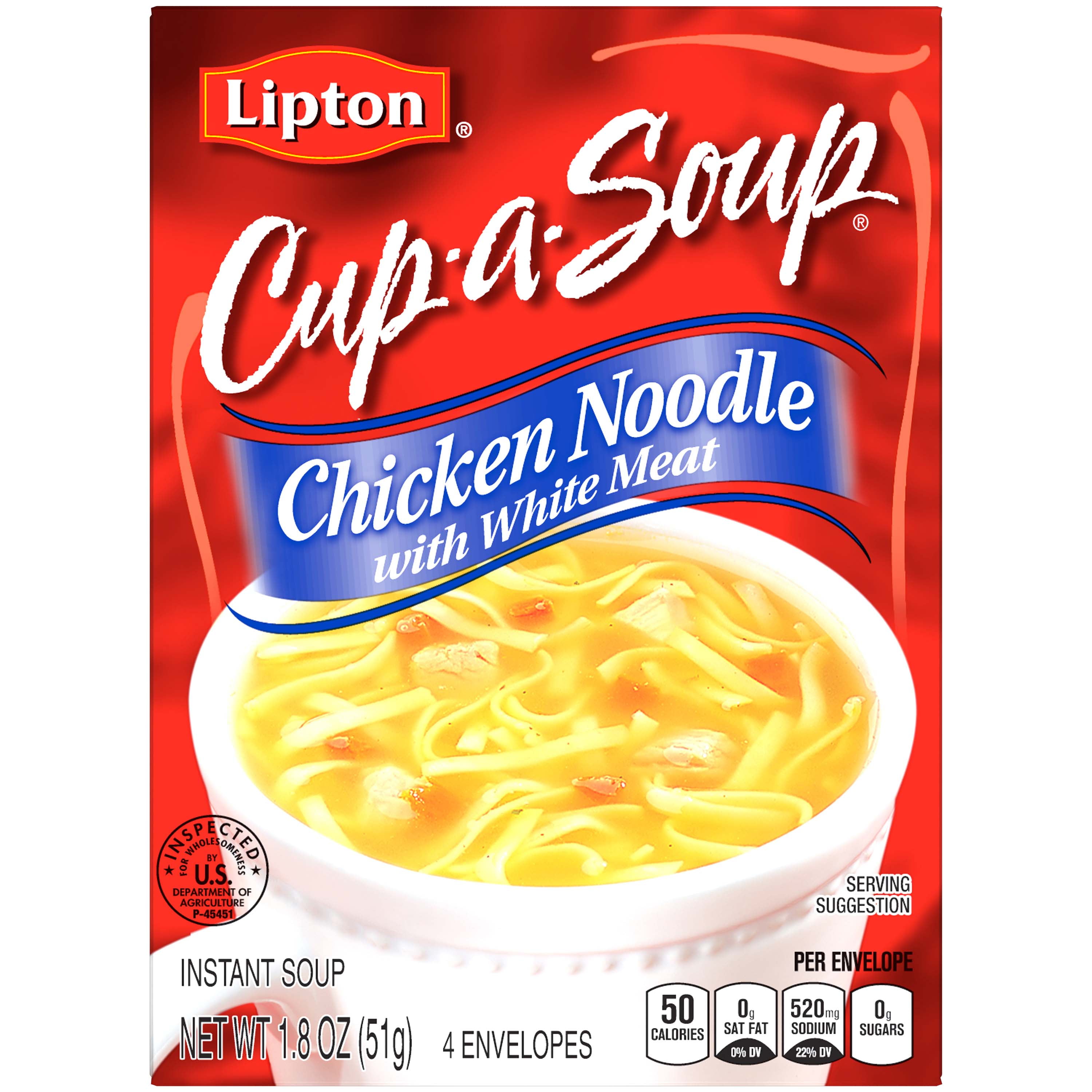 Lipton Cup-a-Soup Chicken Noodle, 1.8 oz, 4 Pack