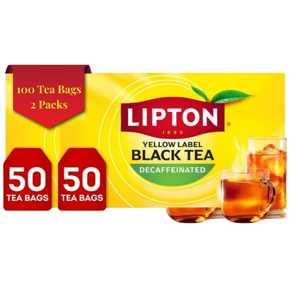 Lipton Decaffeinated Black Tea Bags (Pack of 2)