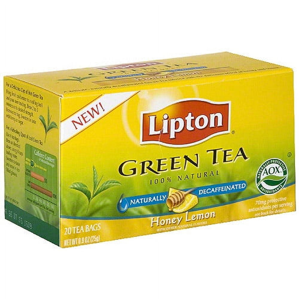 Lipton Decaffeinated Honey & Lemon Green Tea, 20ct (Pack of 6