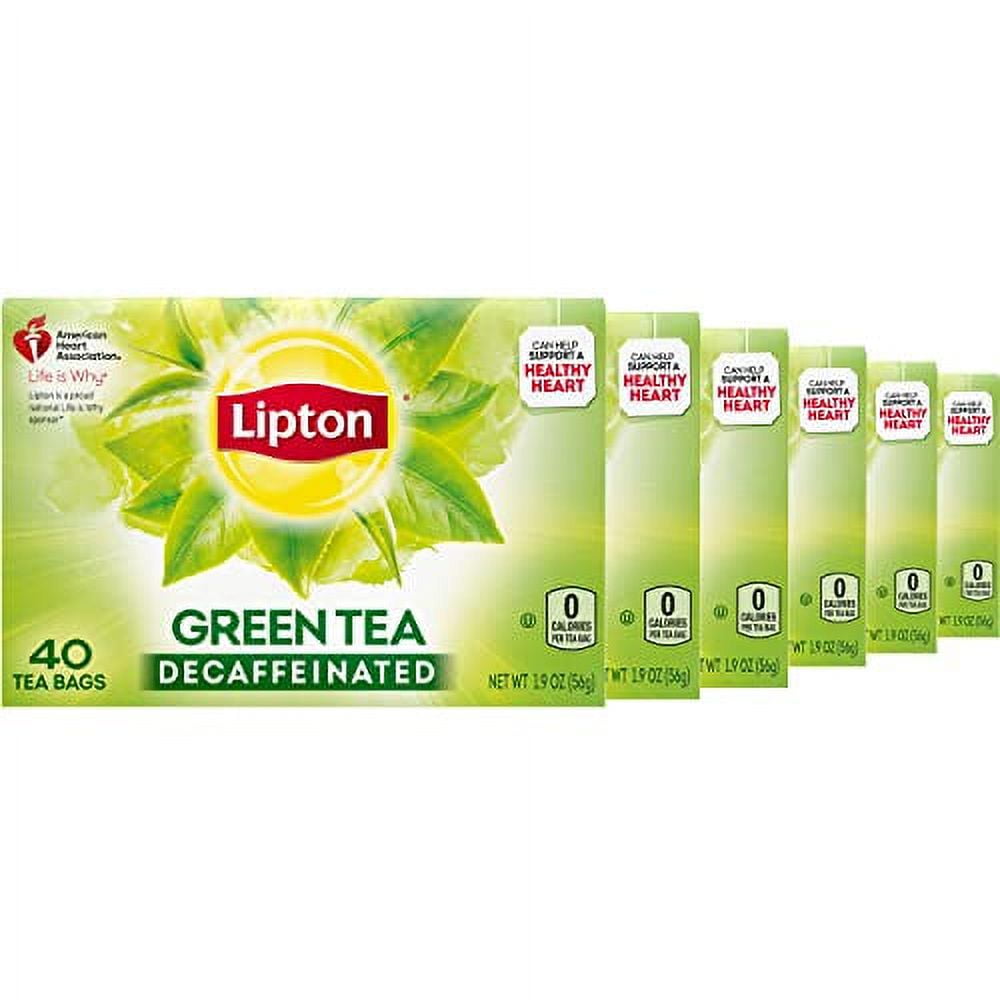 Lipton Decaffeinated Tea Bags For a Hot Tea or Iced Tea Beverage Green