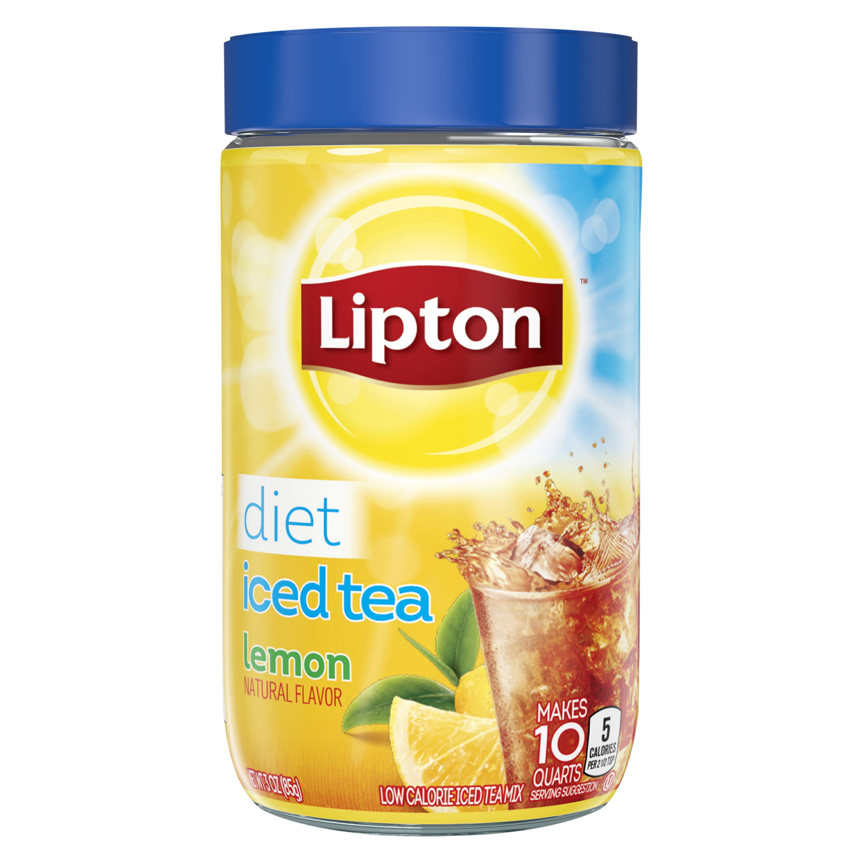 Lipton Diet Iced Tea Mix Lemon Lipton Diet Iced Tea Mix, Zero Sugar Lemon Flavor, Black Tea