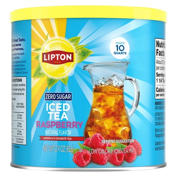 Lipton Diet Iced Tea Mix, Raspberry, 10 qt
