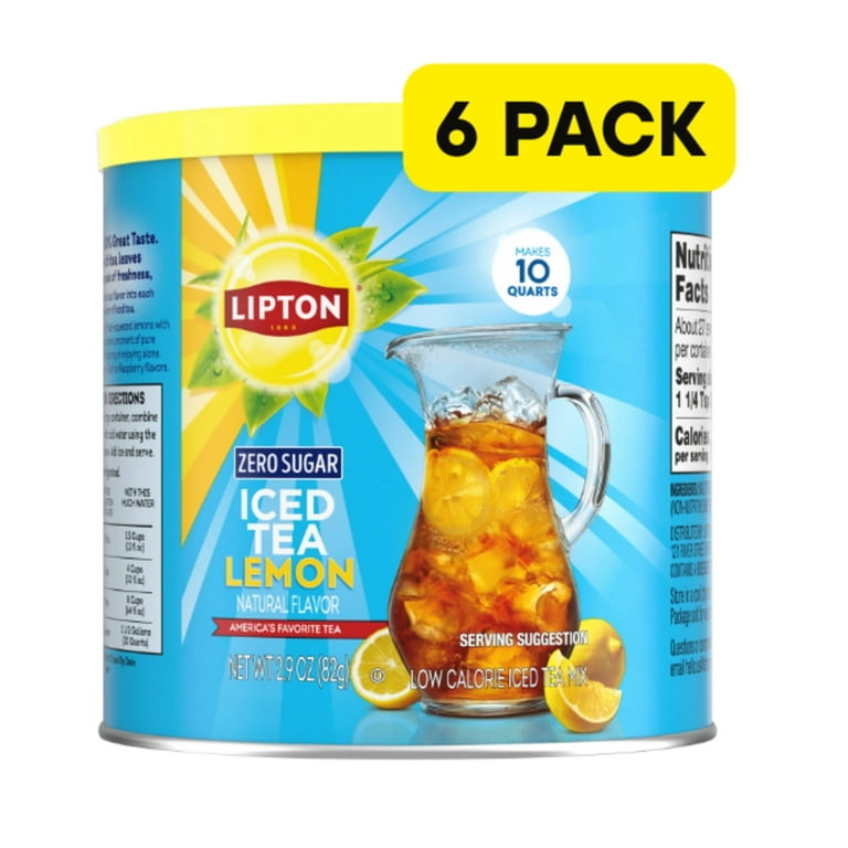 teatime♪ Lipton Diet Lemon Iced Tea Mix, Sugar-Free, with Caffeine