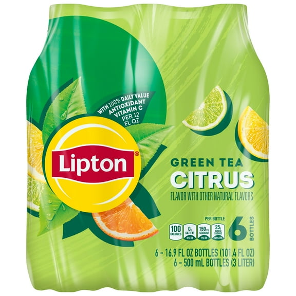Lipton Iced Tea Green Tea Citrus 16.9 fl oz, 6 Count