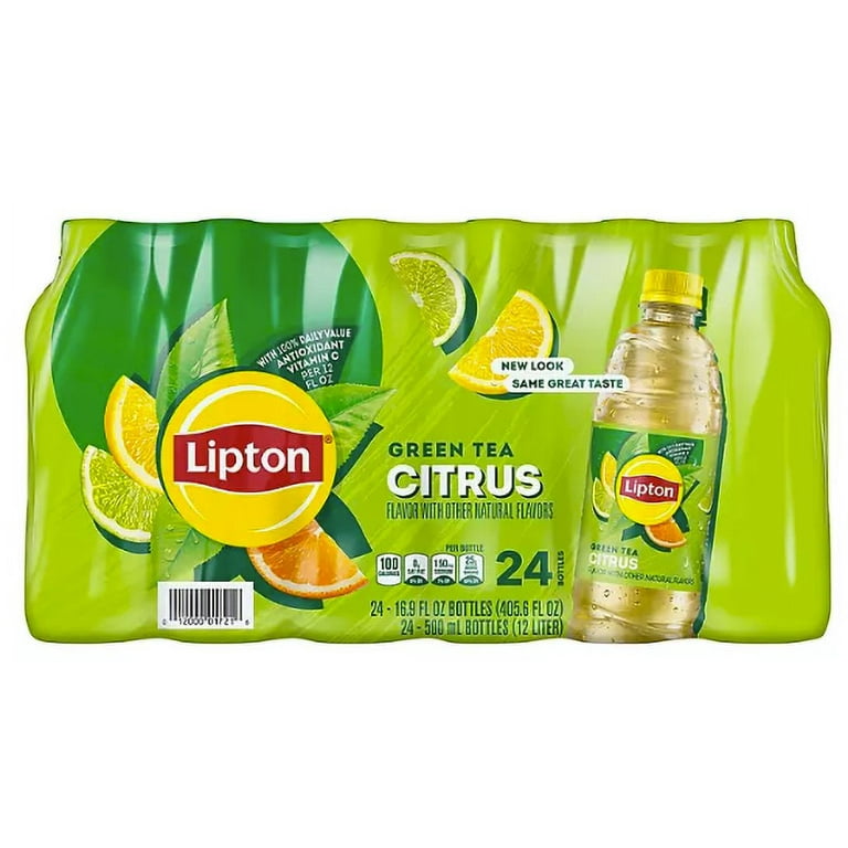 リール Lipton Lipton Green Tea Citrus Iced Tea, Refreshing Taste, 16.9 oz, 12