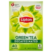 Lipton Green Tea, Decaffeinated, Tea Bags 40 Count Box