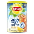 thumbnail image 1 of Lipton Zero Sugar Lemon Iced Tea Mix, Low Calorie Drink Powder, Makes 28 Quarts, 1 of 8
