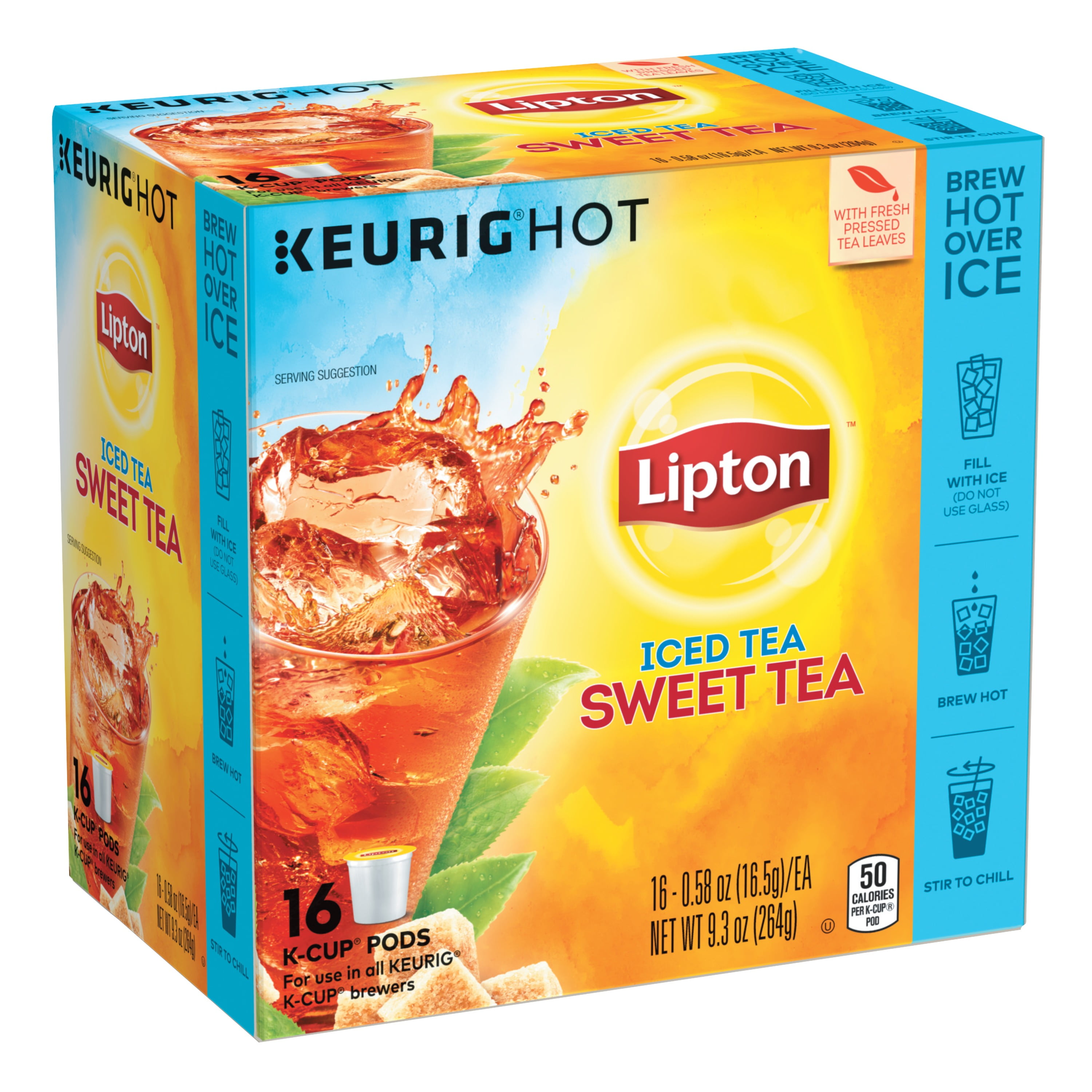 Lipton Iced Tea K-Cups, Unsweetened Black Tea, 24 Pods