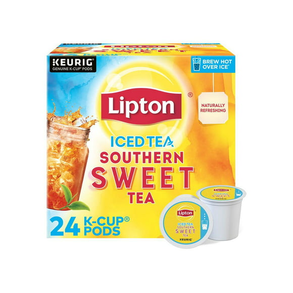 Lipton Iced Tea K-Cup® Pods, Southern Sweet Black Tea, Caffeinated, Tea Bags 24 Count